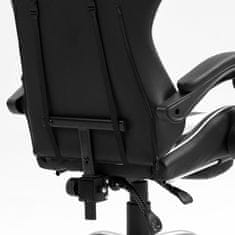 Aga Gaming stol s oporo za noge DS5011 Bela