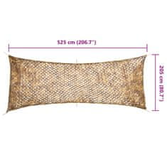 Vidaxl Kamuflažna mreža s torbo za shranjevanje 2x5 m bež