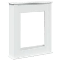 Vidaxl Okvir za kamin bel 75x20x87,5 cm inženirski les