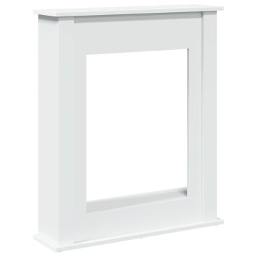 Vidaxl Okvir za kamin bel 75x20x87,5 cm inženirski les