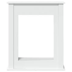 Vidaxl Okvir za kamin bel 75x20x87,5 cm inženirski les
