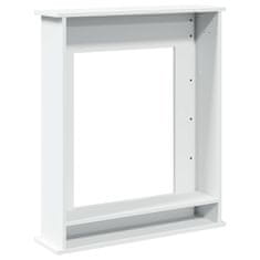 Vidaxl Okvir za kamin bel 75x20x87,5 cm inženirski les