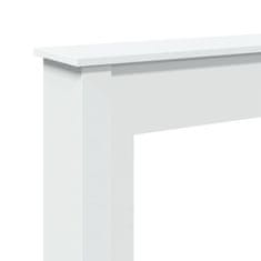 Vidaxl Okvir za kamin bel 75x20x87,5 cm inženirski les