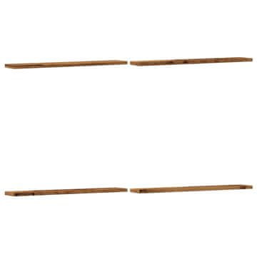 Vidaxl Stenska polica 4 kosi starinski les 60x20x1,5 cm inženirski les