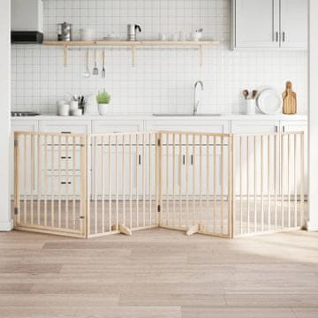 Vidaxl vidaXL Zložljiva pasja vrata z vrati 4 paneli 320 cm