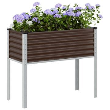 Vidaxl vidaXL Vrtno korito, rjavo, 100x41x90 cm, jeklo