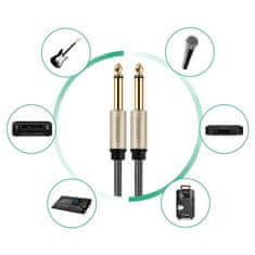 Ugreen AV128 avdio kabel 6.35mm jack 1m, siva