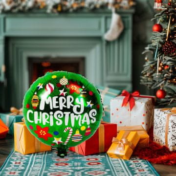Family 3D Božični balon - alu folija - Merry Christmas - 45 cm