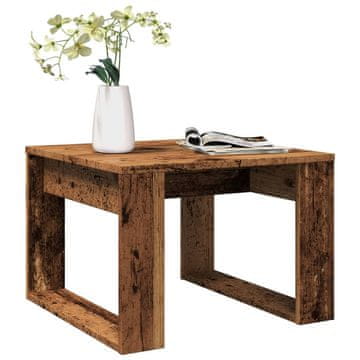 Vidaxl vidaXL Stranska mizica, barva starinskega lesa, 50x50x35 cm