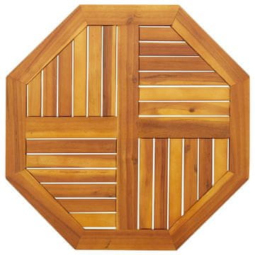 shumee vidaXL Mizna plošča 70x70x2 cm osmerokotna trdna tikovina