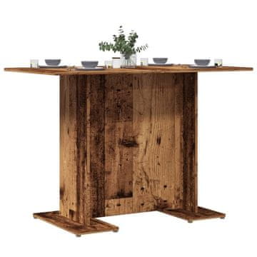 Vidaxl vidaXL Jedilna miza, barva starega lesa, 110x60x75 cm