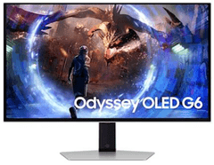 Samsung Samsung Odyssey monitor, QHD, 27 G6, 360Hz, OLED, 16:9, 2560x1440, DP, 2x HDMI (LS27DG602SUXEN) - odprta embalaža