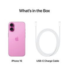 Apple iPhone 16 mobilni telefon, 128GB, roza (myea3sx/a)
