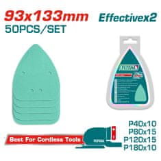 Total Komplet listov za brušenje 93x133 mm/50 kosov (TAC931331)