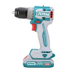 Total Kompaktni brezkrtačni akumulatorski vrtalnik 2000prm/60Nm/P20S/ INDUSTRIAL (SET Baterija 2x2Ah, Polnilec, Kovček) (TDLI20602E)