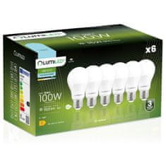 LUMILED 6x LED žarnice E27 A60 13W = 100W 1521lm 6500K Hladno bela 260°