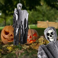 Korbi Veliki Črni Viseči Duh Dekoracija 85cm Halloween