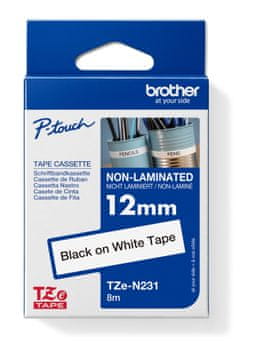 Brother TZE-N231, bela / črna