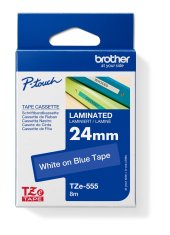 Brother TZE-555, modra/bela, 24 mm