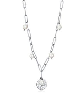 Viceroy Čudovita srebrna ogrlica s perlami Chic 75274C01000