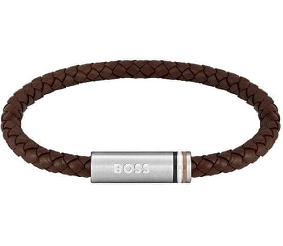 Hugo Boss Elegantna usnjena zapestnica Ares Single 1580623