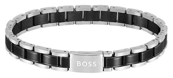 Hugo Boss Elegantna dvobarvna zapestnica za moške Metal Links Essentials 1580665