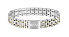 Hugo Boss Elegantna jeklena dvobarvna zapestnica za moške 1580647