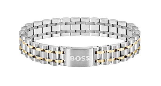 Hugo Boss Elegantna jeklena dvobarvna zapestnica za moške 1580647