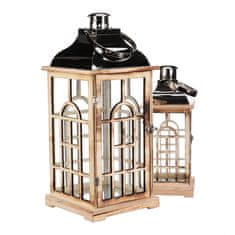 Autronic Lesena svetilka s srebrom streha, nastavljeno 2ks. JL346