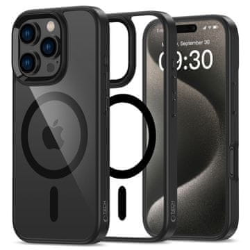 Tech-protect Magmat MagSafe ovitek za iPhone 16 Pro, črna/prozoren