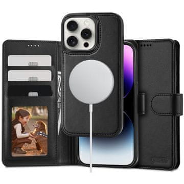 Tech-protect Wallet MagSafe ovitek za iPhone 16 Pro Max, črna
