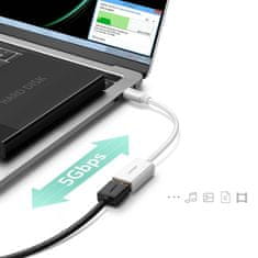 Ugreen US154 OTG adapter USB 3.0 / USB-C F/M, belo