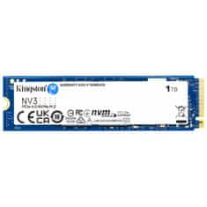 Kingston NV3 SSD disk, M.2 NVMe, 1 TB (SNV3S/1000G)