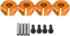 YUNIQUE GREEN-CLEAN Adapterji za pesta šesterokotnih koles, 12 mm univerzalni za HSP Sakura RC avtomobile v merilu 1/10 (4 kos) (7 mm - oranžna)