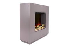 Volino Stoječi električni kamin z daljinskim upravljalnikom HERMA temno sivi 750/1500W