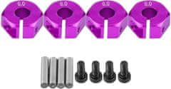 YUNIQUE GREEN-CLEAN Adapterji za pesta šesterokotnih koles, 12 mm Univerzalni za HSP Sakura 1/10 RC avtomobile (4 kose) (6 mm - vijolična)