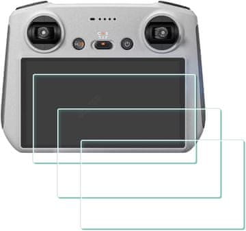 YUNIQUE GREEN-CLEAN Steklena folija za DJI Mini 3 Pro / DJI Mini 4 Pro - DJI RC2 RC 2 / DJI RC daljinski upravljalnik s kaljenim steklom zaščita zaslona trdota 9H (3 kosi)