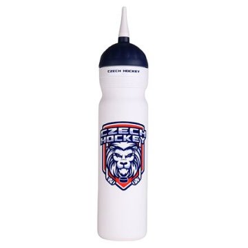 Češka Lion športna steklenica z izlivom bela volumen 1000 ml