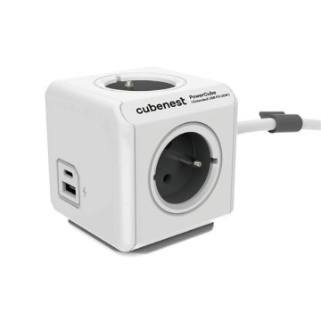 PowerCube CUBENEST Extended USB šed.1,5m