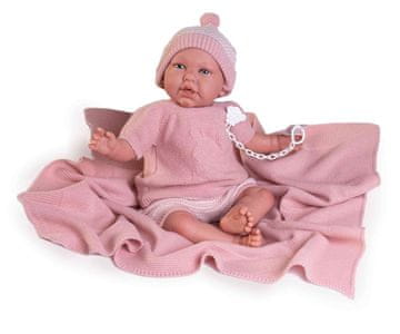 Antonio Juan 81055 Moj prvi REBORN DANIELA - realistična dojenčkova lutka z mehkim tekstilnim telesom - 52 cm