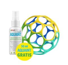 OBALL Igrača Oball Classic 10 cm modra/zelena 0m+AQUAINT 100 % organska čistilna voda 50 ml