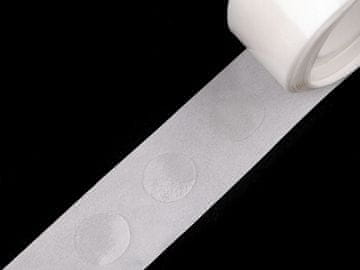 Obojestranske gelske pike, samolepilne, ovalne 10x12 mm v zvitku - prozorne