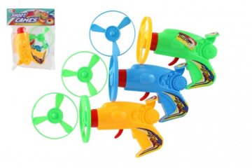 Teddies Ejektorski propeler + štartna pištola iz plastike 12cm - različne različice ali barve
