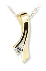 Cutie Diamonds Diamantni obesek iz rumenega zlata Decent DZ6310-1796-40-10-X-1