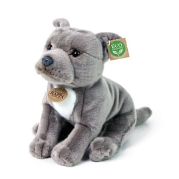 Rappa Staffordshire Bull Terrier plišast pes siv 30 cm EKOLOŠKO PRIJAZNO