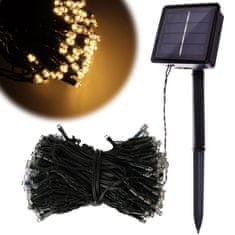 shumee Solarne vrtne LED lučke za božično drevo, božična svetlobna veriga 20m 200LED toplo