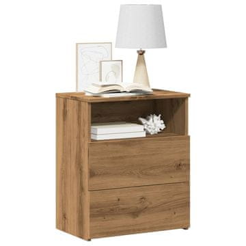 Vidaxl vidaXL Nočna omarica Artisan hrast 50x32x60 cm cm, material na osnovi lesa