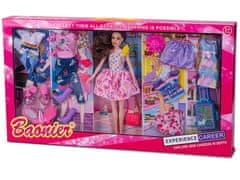 Modna lutka 29 cm z 8 kosi oblačil in dodatkov