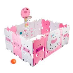 Aga4Kids Otroška plastična ograja 118x150x64 cm Roza