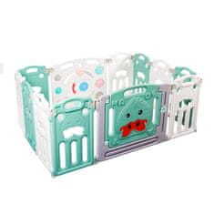 Aga4Kids Otroška plastična ograja 156x119x64 cm Zelena